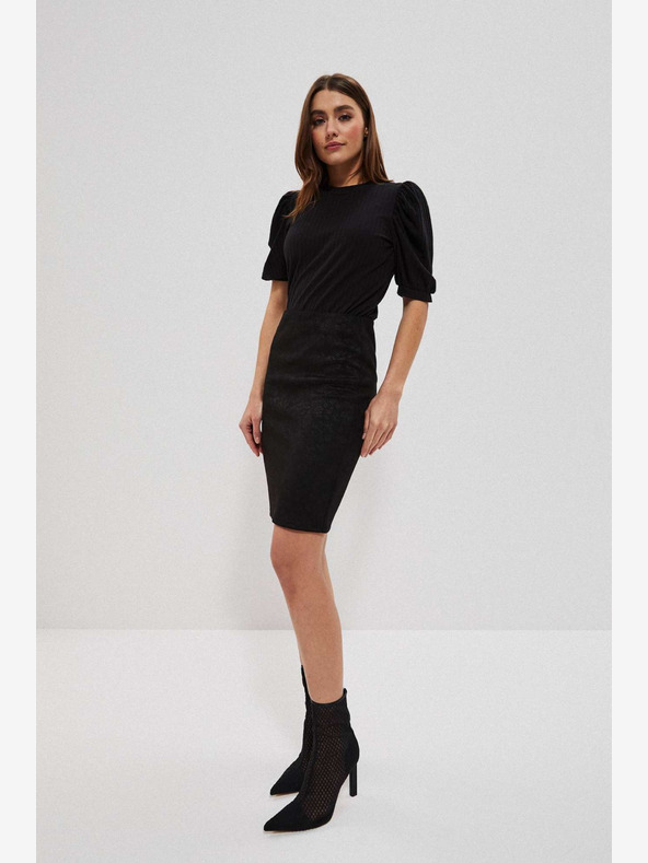 Moodo Черна дамска пола на цветя Moodo