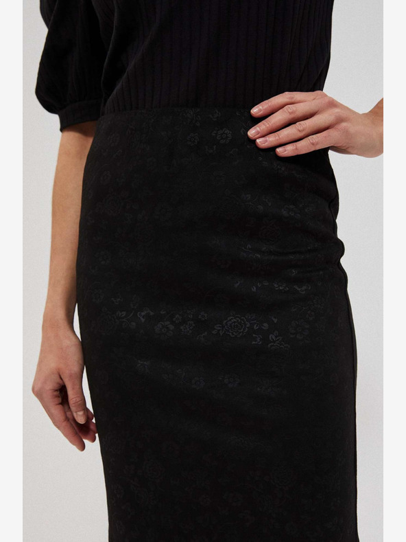 Moodo Черна дамска пола на цветя Moodo