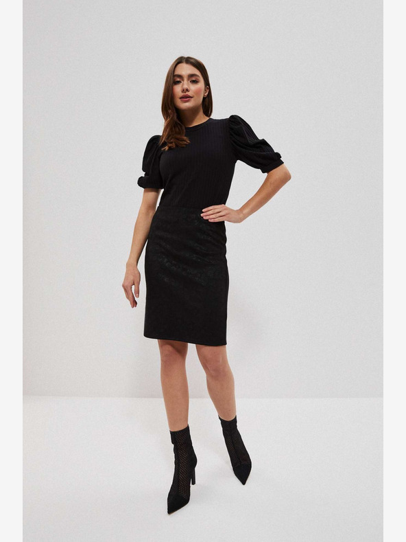 Moodo Черна дамска пола на цветя Moodo