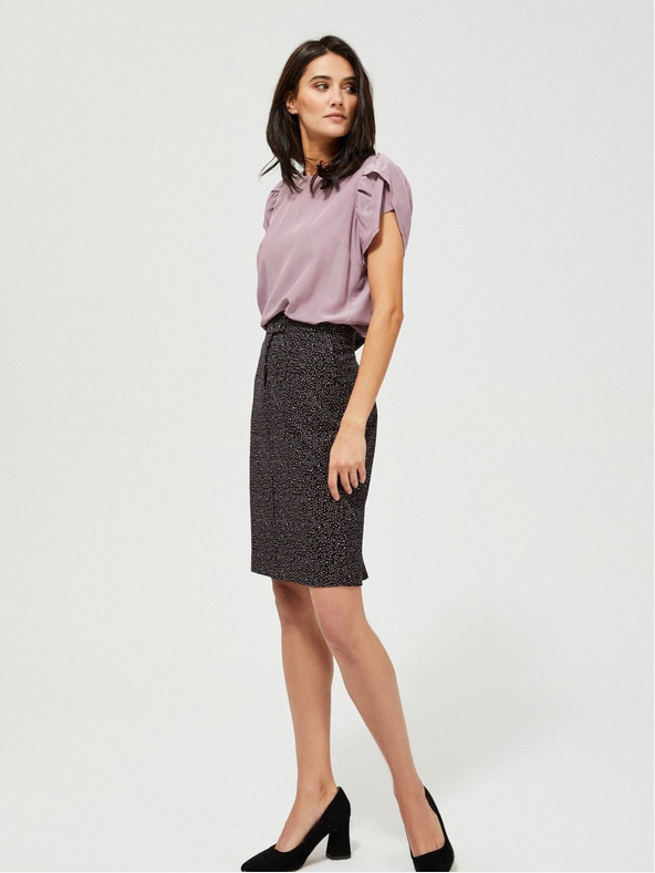 Moodo Черна дамска пола с шарки Moodo