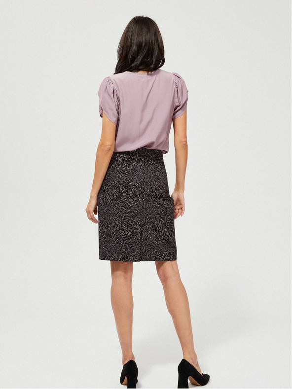 Moodo Черна дамска пола с шарки Moodo