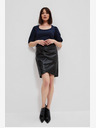 Moodo Черна дамска пола от изкуствена кожа Moodo