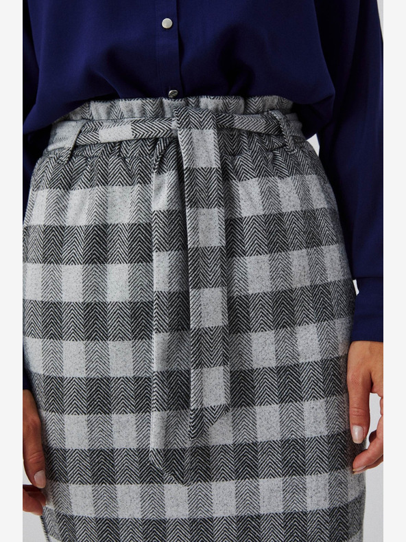 Moodo Сива карирана пола за жени Moodo