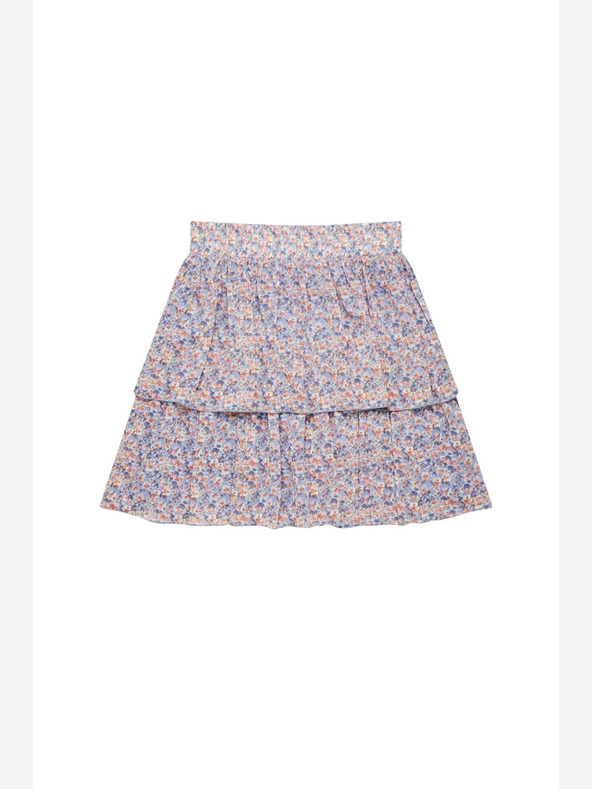 Moodo Синя дамска пола с флорални мотиви Moodo