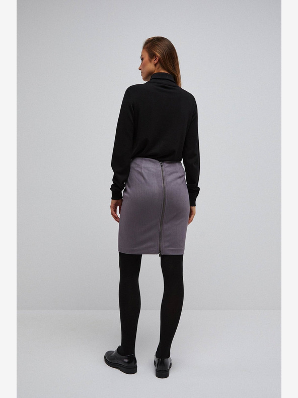 Moodo Сива карирана пола за жени Moodo