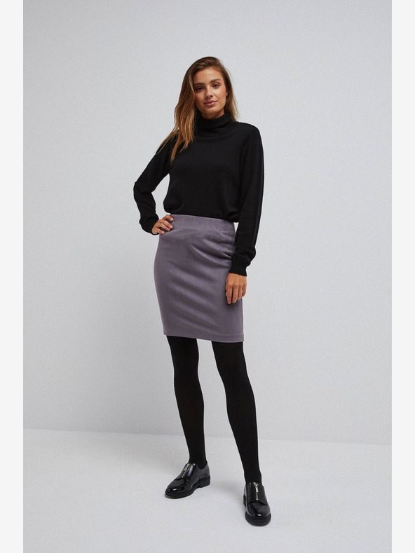 Moodo Сива карирана пола за жени Moodo