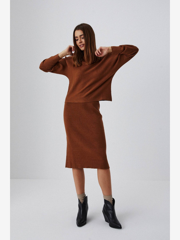 Moodo Кафява дамска пола Moodo