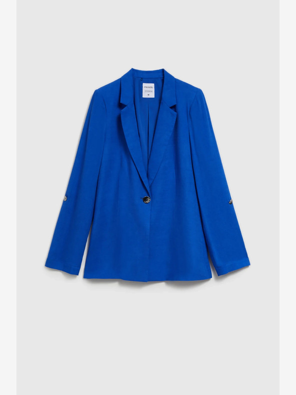 Moodo Синьо ленено яке с 3/4 ръкав Moodo