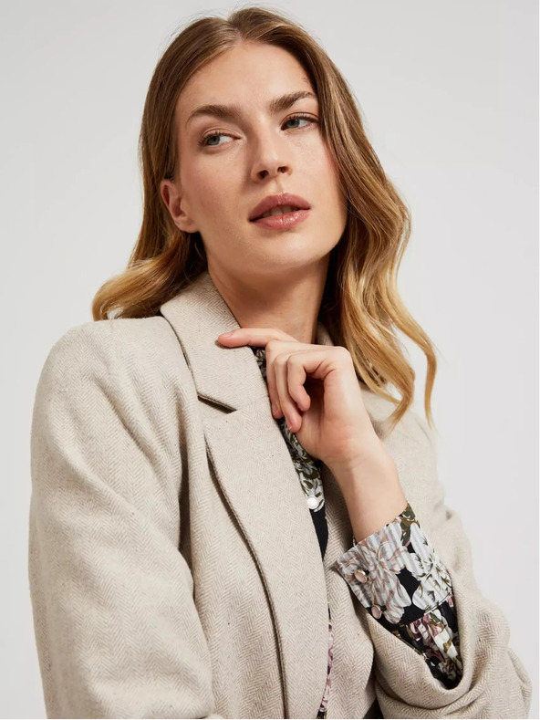 Moodo Бежов дамски блейзър Moodo