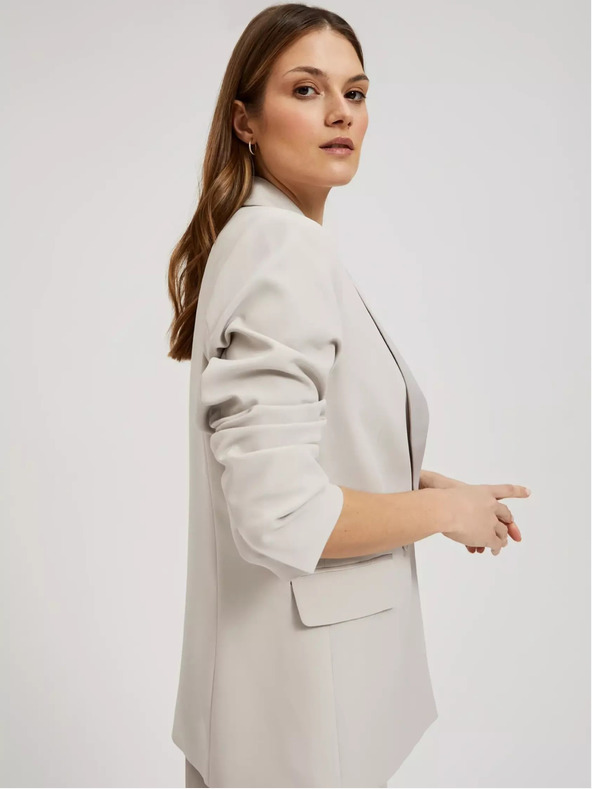 Moodo Бежов дамски блейзър Moodo