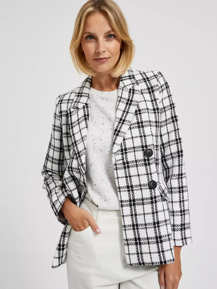 Moodo Черно-бяло карирано яке Moodo
