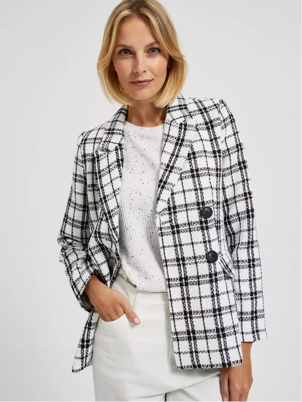 Moodo Черно-бяло карирано яке Moodo
