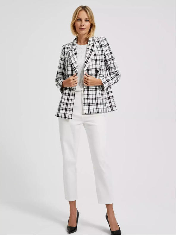 Moodo Черно-бяло карирано яке Moodo