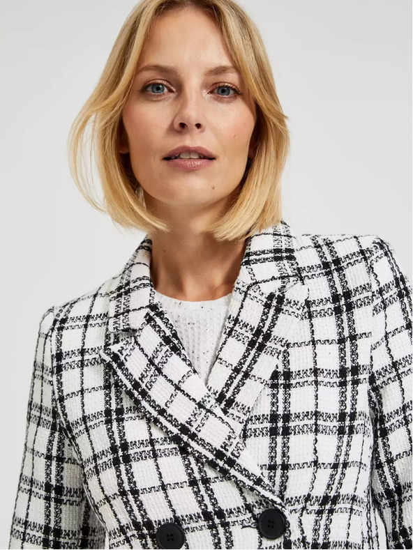 Moodo Черно-бяло карирано яке Moodo