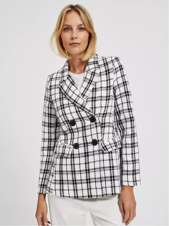 Moodo Черно-бяло карирано яке Moodo