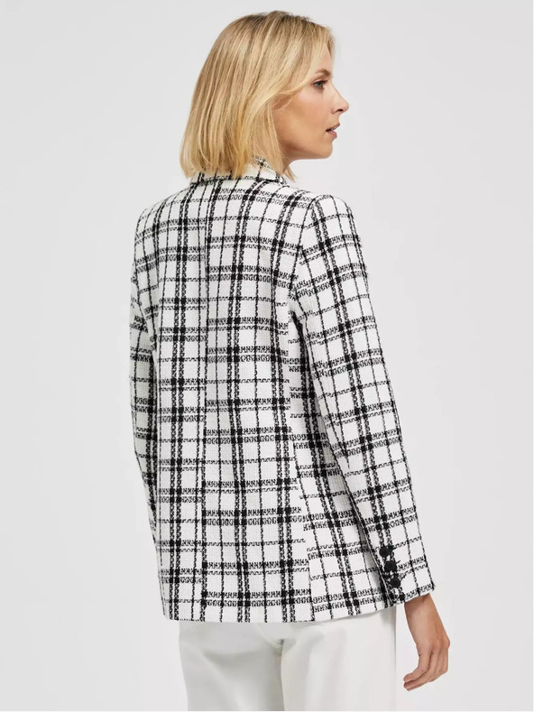 Moodo Черно-бяло карирано яке Moodo