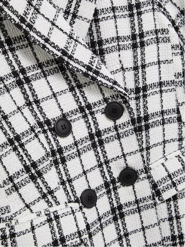 Moodo Черно-бяло карирано яке Moodo