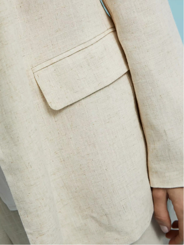 Moodo Бежов дамски блейзър Moodo