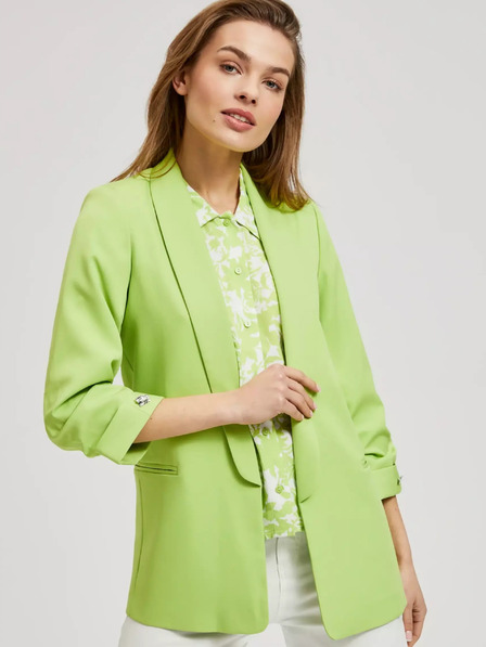 Moodo Зелено сако с 3/4 ръкав Moodo