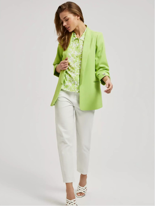 Moodo Зелено сако с 3/4 ръкав Moodo