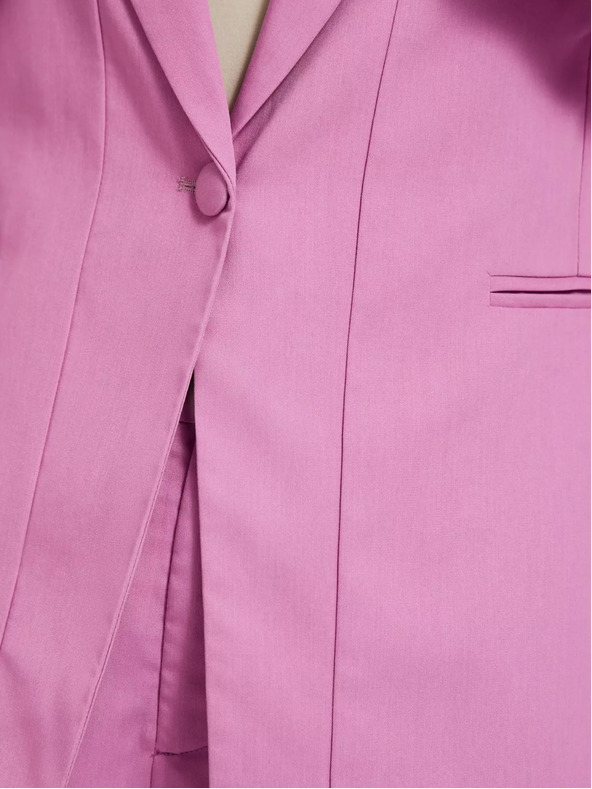 Moodo Розово едноредно сако с дълъг ръкав Moodo