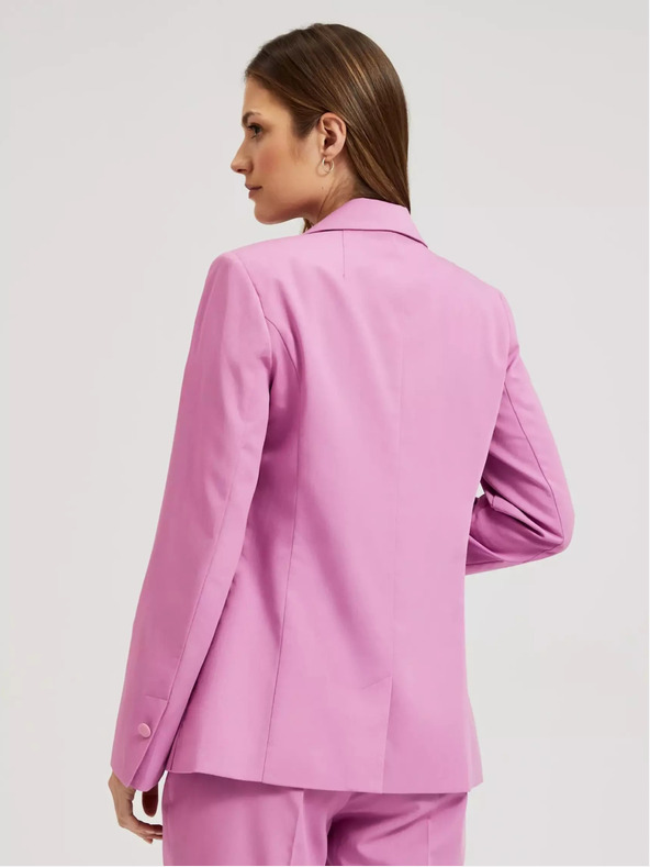 Moodo Розово едноредно сако с дълъг ръкав Moodo