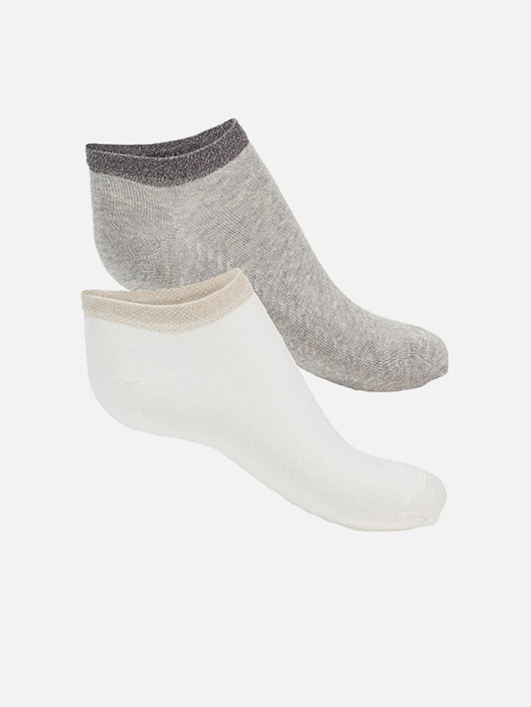 Geox Бели и сиви дамски чорапи 2 пакета Geox