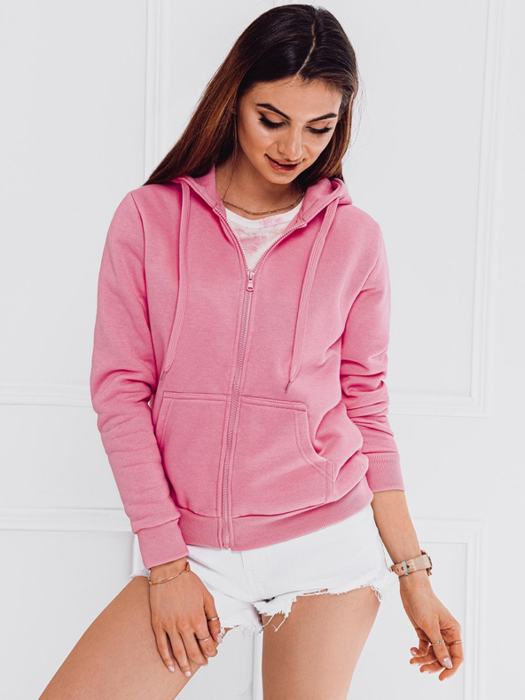 Edoti Розово дамско яке с качулка Edoti