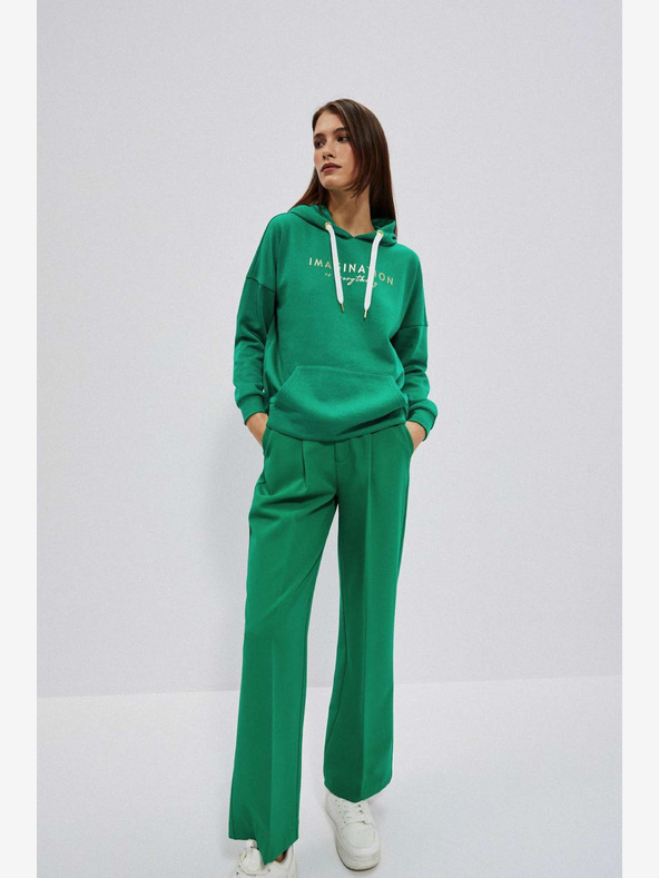 Moodo Зелена дамска качулка Moodo