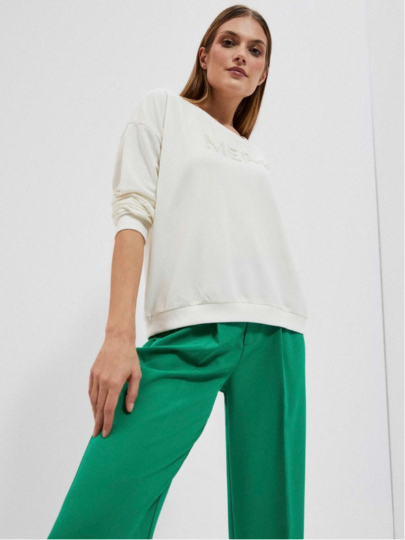 Moodo Бяла дамска качулка Moodo