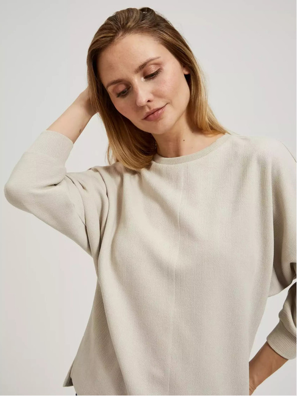 Moodo Бежов дамски суитшърт Moodo