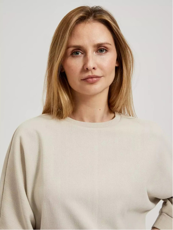 Moodo Бежов дамски суитшърт Moodo