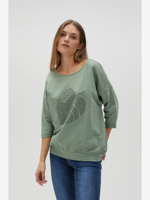 Moodo Зелен дамски суитшърт Moodo