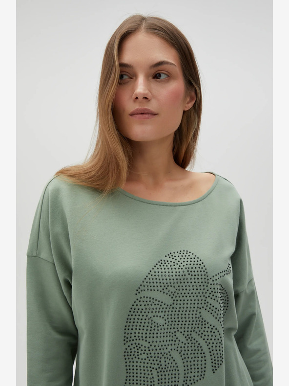Moodo Зелен дамски суитшърт Moodo