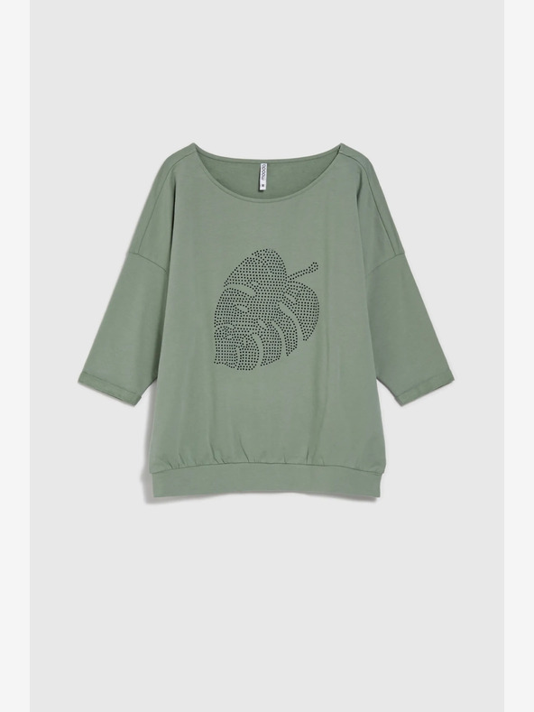 Moodo Зелен дамски суитшърт Moodo