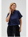 Moodo Тъмно синя дамска риза Moodo