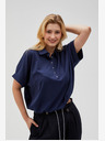 Moodo Тъмно синя дамска риза Moodo