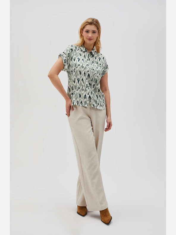 Moodo Зелена дамска шарена блуза Moodo