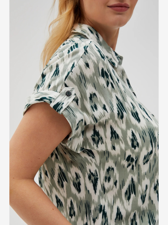 Moodo Зелена дамска шарена блуза Moodo