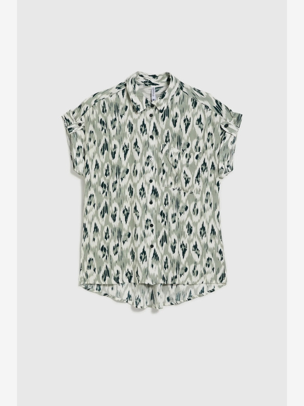 Moodo Зелена дамска шарена блуза Moodo