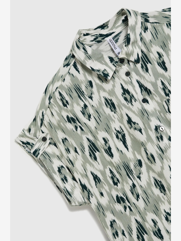 Moodo Зелена дамска шарена блуза Moodo