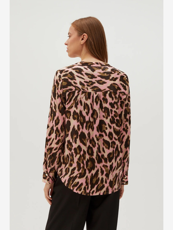 Moodo Кафяво-розова дамска шарена блуза Moodo