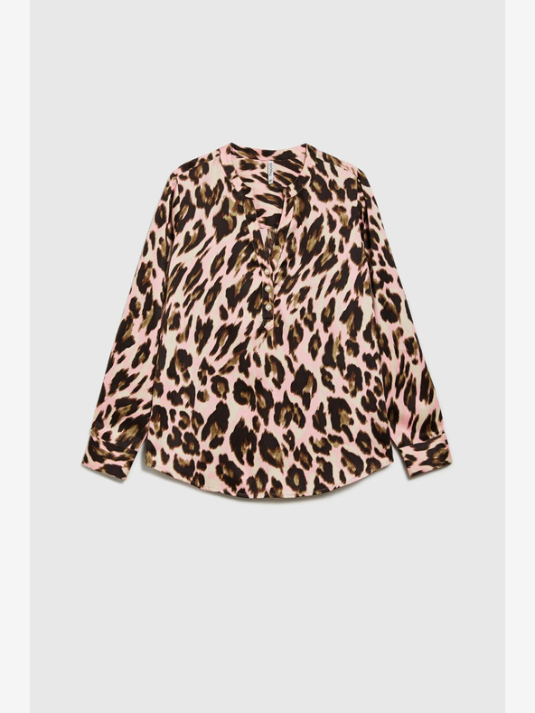 Moodo Кафяво-розова дамска шарена блуза Moodo