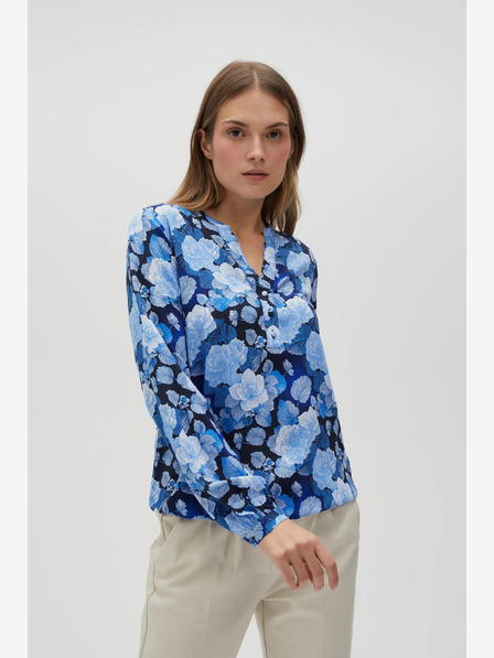 Moodo Синя дамска блуза на цветя Moodo