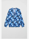 Moodo Синя дамска блуза на цветя Moodo