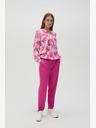 Moodo Бяло-розова дамска блуза с шарки Moodo