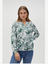 Moodo Бяло-зелена дамска шарена блуза Moodo