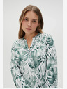 Moodo Бяло-зелена дамска шарена блуза Moodo