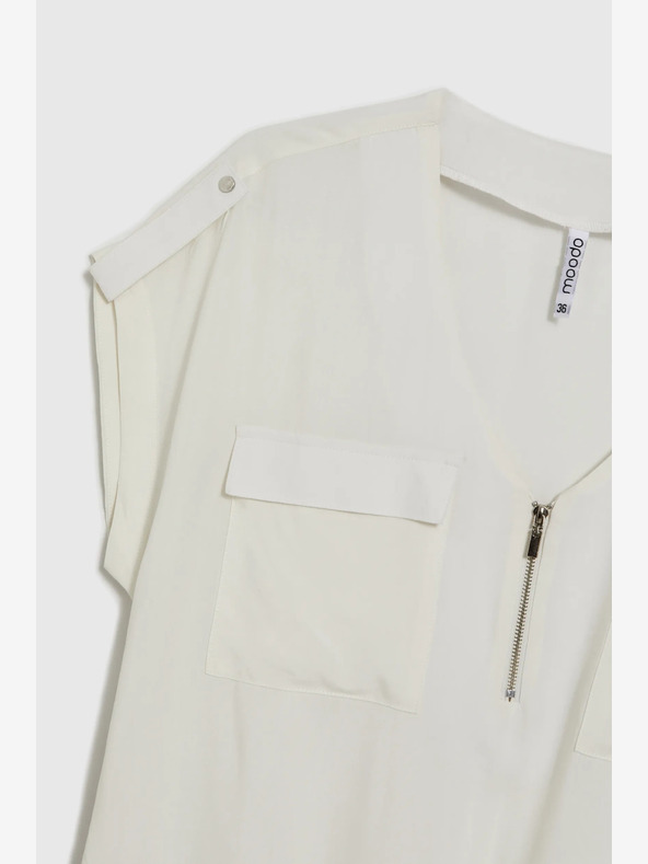 Moodo Бяла дамска блуза Moodo