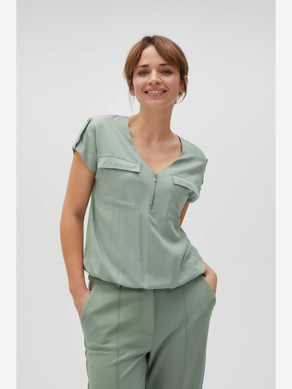 Moodo Светлозелена дамска блуза Moodo